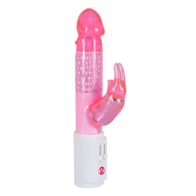 VIBRATORE CON STIMOLATORE CLITORIDE "SPARKLING CLEAR RABBIT"