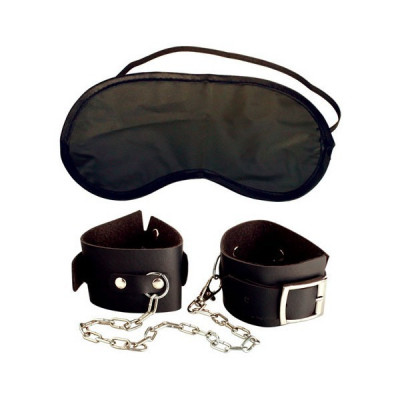 KIT BDSM COSTRITTIVO POLSIERE CAVIGLIERE E MASCHERA