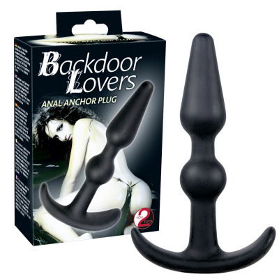 PLUG ANALE CON CUNEO E IMPUGNATURA "BACKDOOR LOVERS"