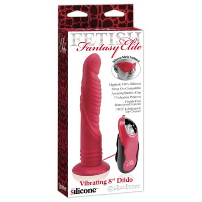 FALLO VIBRANTE FETISH FANTASY IN SILICONE "VIBRATING 8" ROSSO